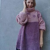 Одежда handmade. Livemaster - original item Merino sweater is a soft long sweater with a high collar. Handmade.