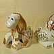 Set for spices-salt and pepper shakers porcelain 'Golden lions'. Salt and pepper shakers. Classic porcelain (SZubova). Online shopping on My Livemaster.  Фото №2