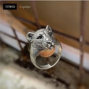 Украшения handmade. Livemaster - original item Lioness Ring | 925 Sterling silver. Handmade.