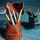 Pencil box: ' Traveling Horse'. Pencil holders. VOLGA-VOLGA. Online shopping on My Livemaster.  Фото №2