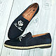 Order Loafers made of natural suede in dark blue color!. SHOES&BAGS. Livemaster. . Loafers Фото №3