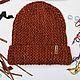 Hat knitted women 'by Vikant' Merinos, body Cap. Caps. avokado. Online shopping on My Livemaster.  Фото №2