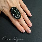 Украшения handmade. Livemaster - original item Ring with natural Malachite.. Handmade.