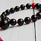 Red rosary beads in black agate. Rosary. The star of Siberia. My Livemaster. Фото №4
