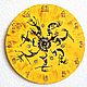 Africa Hand-painted Wall Clock, Watch, Akhtyrsky,  Фото №1