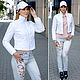 Куртка женская белая, стеганная короткая куртка Синица, Куртки, Новосибирск,  Фото №1