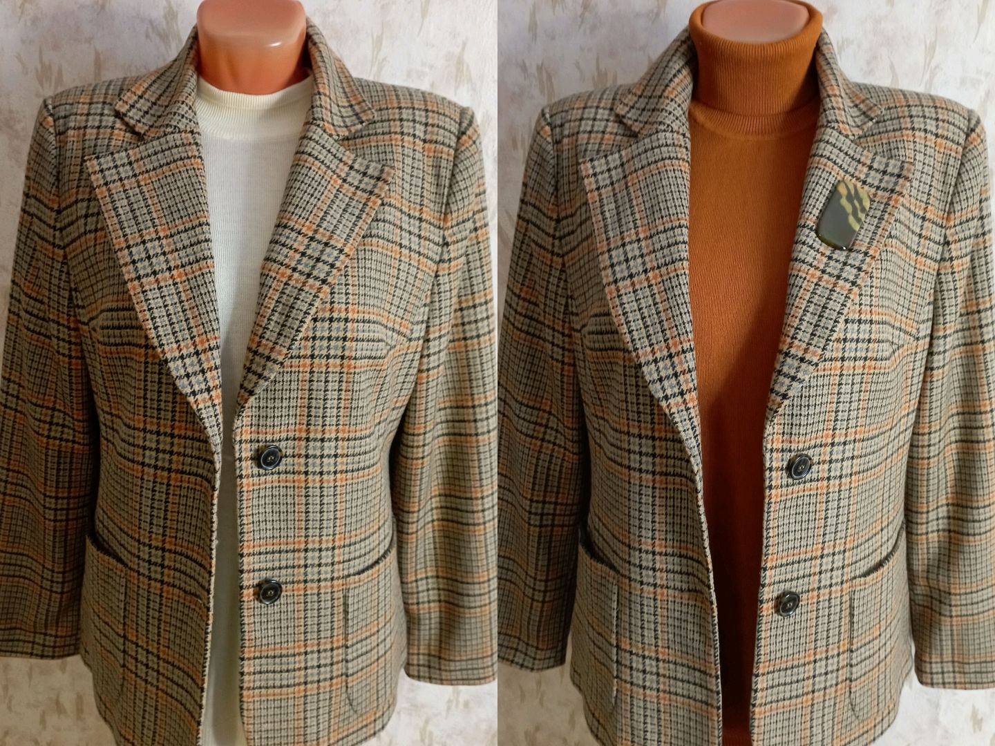 Винтаж: Пиджак женский из ткани с шерстью 48 размер Lindex купить в ...