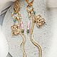 Multi-row earrings, gilding 'My bears'. Thread earring. Ekaterina Rud ( stylish stones ). My Livemaster. Фото №4