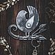 Wrought iron hanger-housekeeper ' Bird Marvelous', Clothes Hangers and Hooks, Yaroslavl,  Фото №1