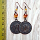 Amber. Queen earrings amber blackened copper. Earrings. Frollena II. Natural Baltic amber. My Livemaster. Фото №5