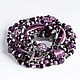 Spectacular Boho Bracelet with Amethyst Purple Transformer Bracelet, Bead bracelet, Ekaterinburg,  Фото №1