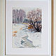 Watercolour ' Thaw'. Pictures. Yellow sun. Online shopping on My Livemaster.  Фото №2