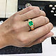 Halle Berry Ring Colombian emerald & diamonds 18K. Rings. JR Colombian Emeralds (JRemeralds). My Livemaster. Фото №4