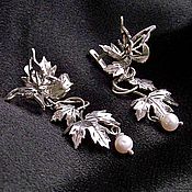 Украшения handmade. Livemaster - original item Earrings classic. Earrings with pearls