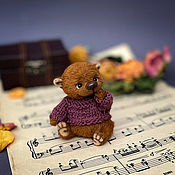 Куклы и игрушки handmade. Livemaster - original item The bear is miniature. A bear cub in a suitcase. Handmade.