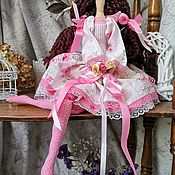 Новогодняя кукла тильда. Ангел новогоднего конфетти. Текстильная кукла