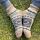 Woolen knitted socks for men COMFORT Short socks/ footprints around the house. Socks. Пуховая Мода. Online shopping on My Livemaster.  Фото №2