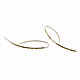 Long Stick Earrings 'Lines' Gold-plated Broach Earrings, Thread earring, Moscow,  Фото №1