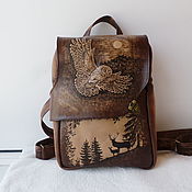 Сумки и аксессуары handmade. Livemaster - original item Women`s leather backpack with an engraving to order for Svetlana). Handmade.