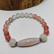 Украшения handmade. Livemaster - original item Bracelet with rose quartz 