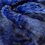 Материалы для творчества handmade. Livemaster - original item Natural fur-dark blue Sheepskin with a brown coating. Handmade.
