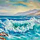 The picture Wave sea landscape oil palette knife on canvas, Pictures, Ekaterinburg,  Фото №1