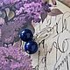 Кожаный браслет с лазуритом синий с натуральным камнем широкий женский. Браслет-манжета. Lana GlamArt. Ярмарка Мастеров.  Фото №4