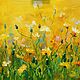 Pintura paisaje de verano pintura amarilla color amarillo Prado florido. Pictures. paintmart (oikos). Ярмарка Мастеров.  Фото №4