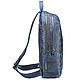Leather backpack 'Dresden' (blue antique). Backpacks. Russian leather Guild. My Livemaster. Фото №4