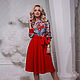 Dress handkerchief red MIDI dress, Dresses, St. Petersburg,  Фото №1
