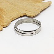 Украшения handmade. Livemaster - original item Thin steel ring 21,5 R-R. Handmade.