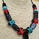 Колье лэмпворк"Озорница". Колье. Татьяна (tanka-bead). Интернет-магазин Ярмарка Мастеров.  Фото №2