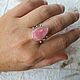Кольцо с натуральным родохрозитом. Кольца. Karma-jewelry. Ярмарка Мастеров.  Фото №4