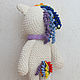 Knitted unicorn of plush yarn. Stuffed Toys. Amigurushka. Online shopping on My Livemaster.  Фото №2