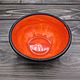 Anthracite-orange salad bowl. Salad Bowl. Shalfei Ceramics. Online shopping on My Livemaster.  Фото №2