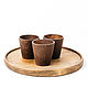 Tray Set of Wooden glasses (3#34. Shot Glasses. ART OF SIBERIA. Online shopping on My Livemaster.  Фото №2
