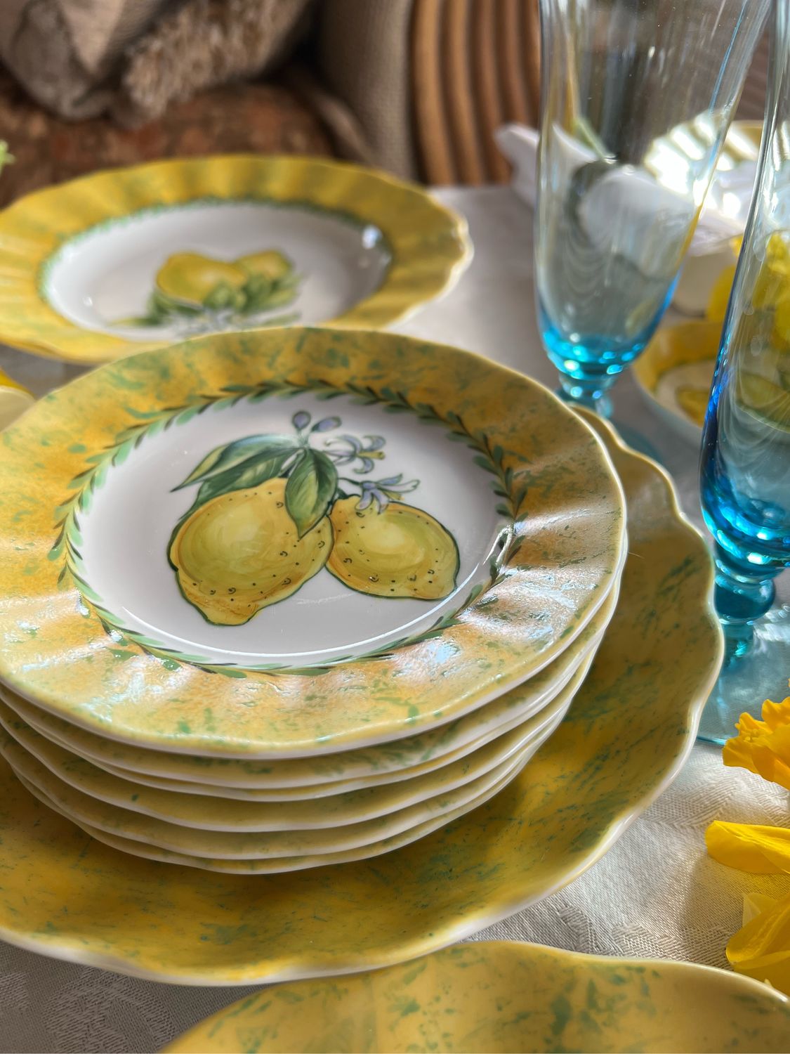 Десертный Сервиз Лимоны на 6 персон. 22 предмета – заказать на Ярмарке ...