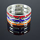 Order Patriot ring made of 925 sterling silver and BS0008 enamel. Sunny Silver. Livemaster. . Rings Фото №3