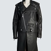 Мужская одежда handmade. Livemaster - original item Men`s leather jacket with detachable floors. Handmade.
