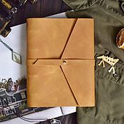 Канцелярские товары handmade. Livemaster - original item Leather notebook A5 ring is made of genuine leather Crazy Horse. Handmade.