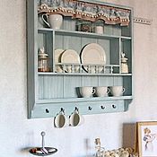 Полка для кухни на стену с декором в стиле Прованс