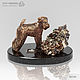 Order Bronze dog breed Terrier with pyrite on a plate of dolerite. Miner premium - Ltd Moscow (mineralpremium). Livemaster. . Figurines Фото №3