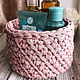 Storage basket, knitted basket made of knitted yarn. Basket. Lace Shawl by Olga. My Livemaster. Фото №6