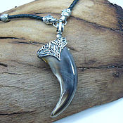 Dolphin Tooth pendant (real) silver