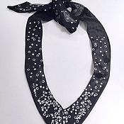 Материалы для творчества handmade. Livemaster - original item Accessories for sewing: Black collar with tweezers. Handmade.