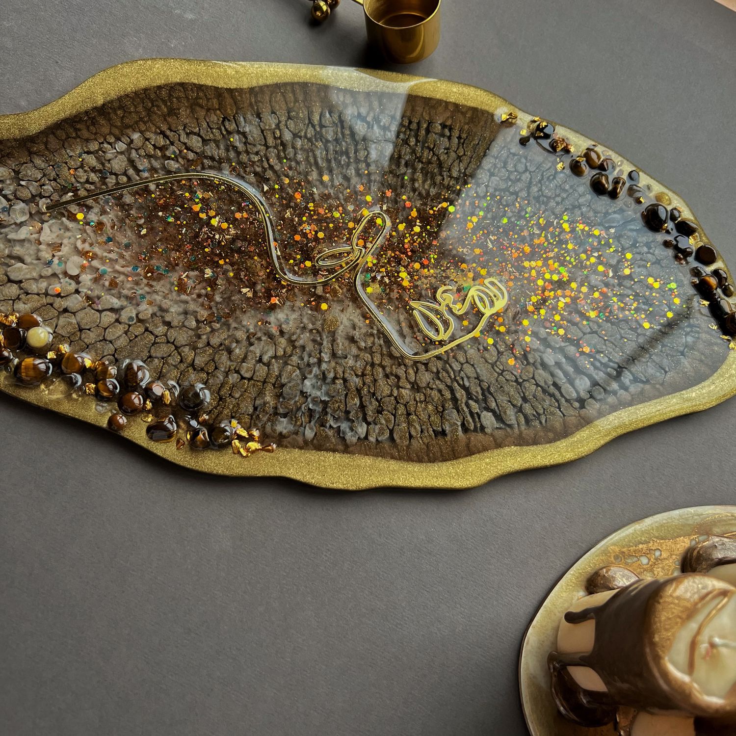 АРТ поднос из эпоксидной смолы. в интернет-магазине на Ярмарке Мастеров ...