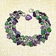 Bracelet 'Lilac' amethyst stones and green aventurine. Chain bracelet. krasota-prirody. Online shopping on My Livemaster.  Фото №2