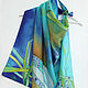 Order Batik 'Dragonfly' shawl natural silk. Handpainted silk by Ludmila Kuchina. Livemaster. . Shawls1 Фото №3