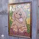'Puppy and butterfly ' stained glass painting on glass in the nursery. Panels. Vitreous Wood***Tatiana***. Online shopping on My Livemaster.  Фото №2