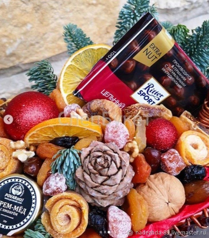 Новогодняя подарочная корзина из сухофруктов "Ми-ми-ми XL" в интернет ...